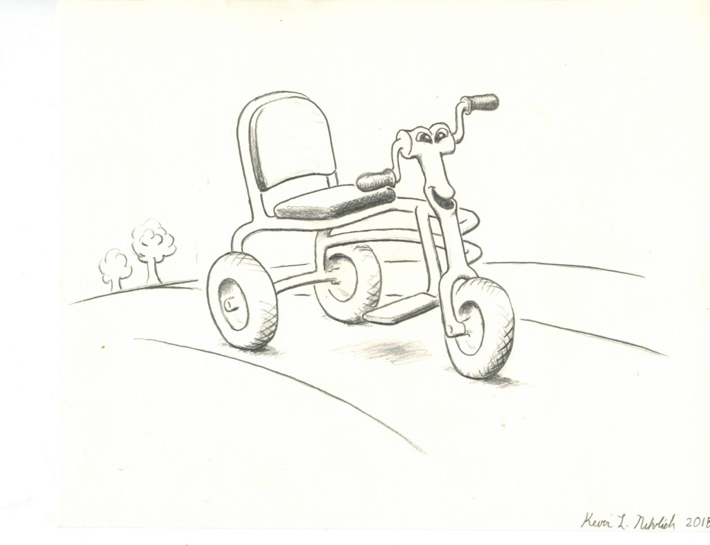 Tres the Trike Coloring Book Page - His Wheels International